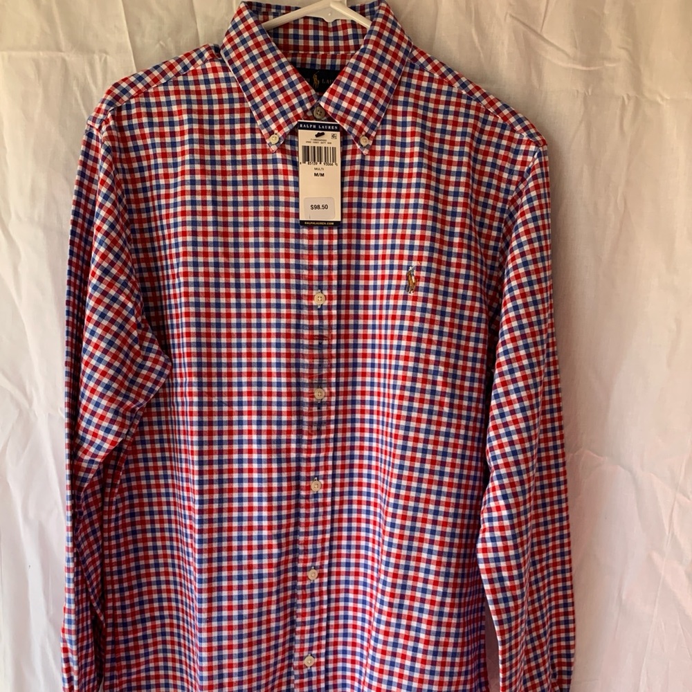 Ralph Lauren, Medium, classic fit, button-up, long-sleeve, dress shirt, NWT